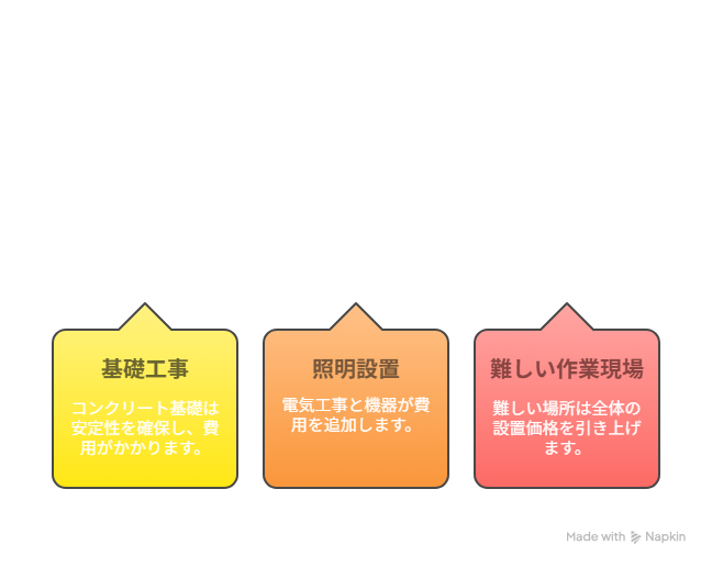 自立看板費用相場のイラスト図解