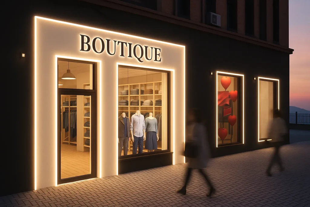 LED看板を使用したオシャレな店舗サイン