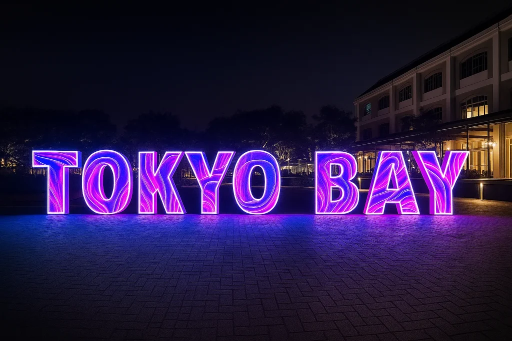 自立式LEDヴィジョンのモニュメント看板の設置写真